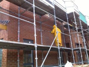 brick cleaning building site spotless pressure cleaning