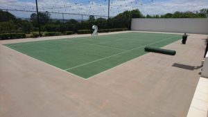 tennis court washing spotless pressure cleaning