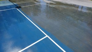 tennis court clean pressure spotless Brisbane